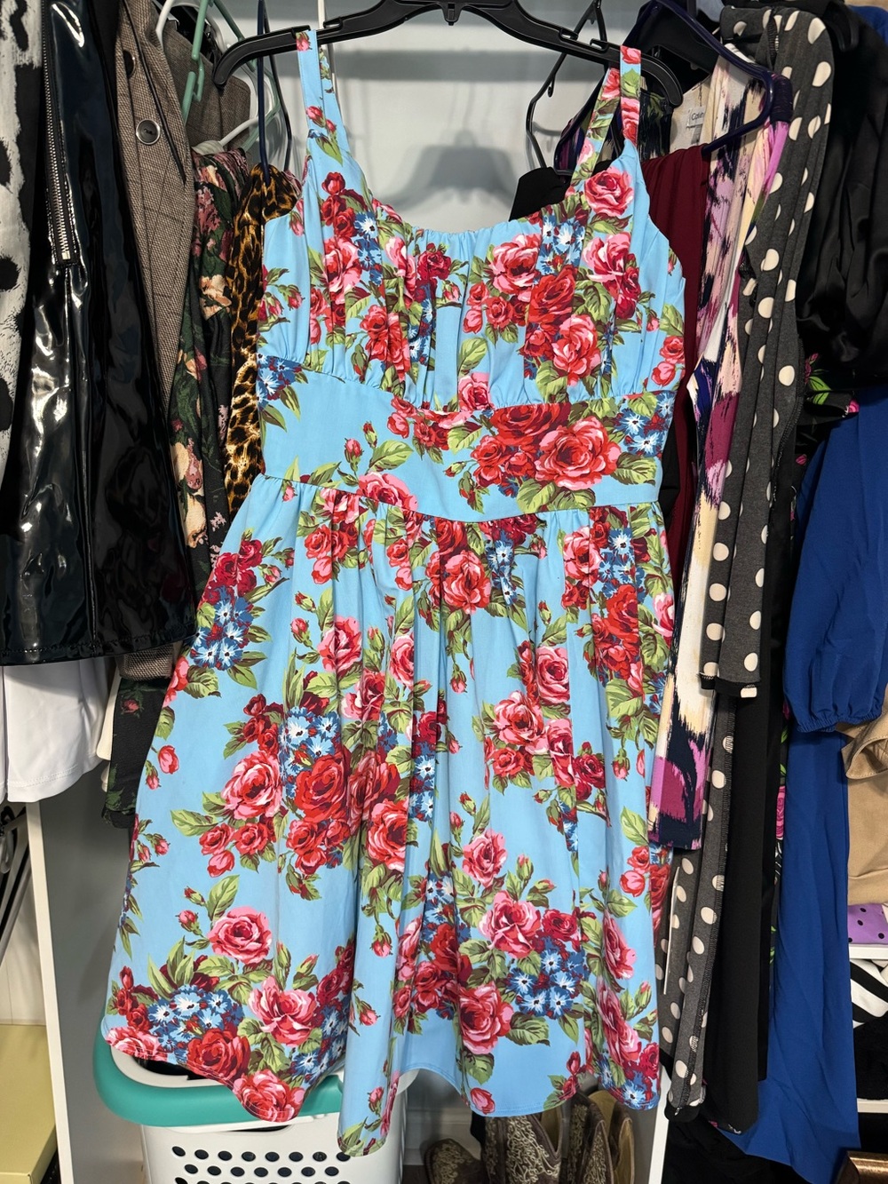 Vixen by Micheline Pitt Ingenue blue floral XL